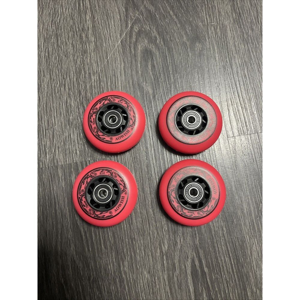 Skate Wheels SET OF 4 72mm 85a Skateboard Outdoor Indoor Rollerblades Inline B-W